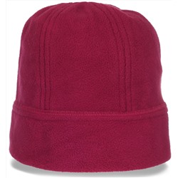 Милая теплая флисовая женская шапка идеальный повседневный вариант для межсезонья  №3565