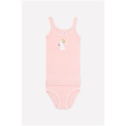 Комплект для девочки Crockid К 1111 светло-розовый (зайчик в цветах)