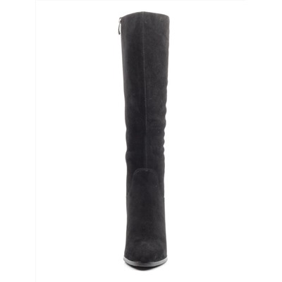 13R-01Y1-Q732F BLACK Сапоги женские (натуральная замша, натуральный мех (евромех)) размер 38