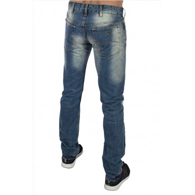 Потертые мужские джинсы Armani Jeans – стильный силуэт, мягкие переходы цвета. Специально для тех, «кто знает и понимает» №515/1