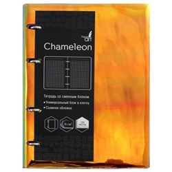 Уценка. Тетрадь на кольцах 120 листов "Chameleon. Оранжевая" (ПБП1204608)