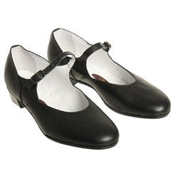 Туфли народные женские, длина по стельке 22,5 см, цвет чёрный