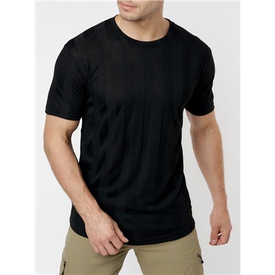 Однотонная футболка черного цвета 221411Ch