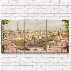 Модульная картина Парижский балкон 4 3-1