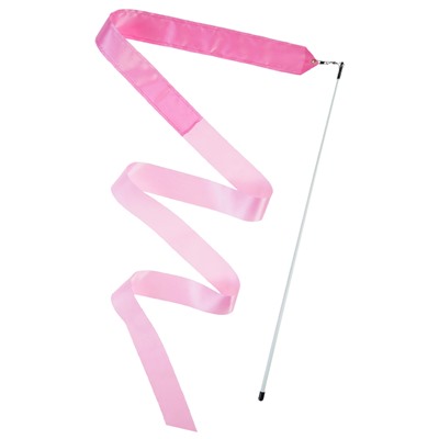 Лента гимнастическая с палочкой 6 м, цвет розовый