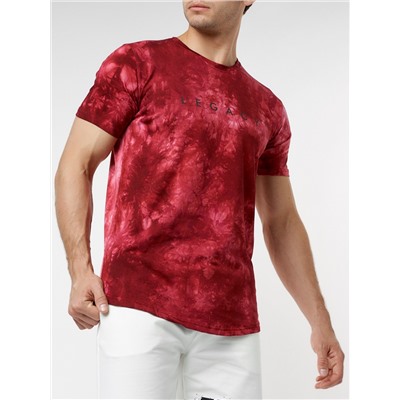 Мужская футболка варенка бордового цвета 221005Bo