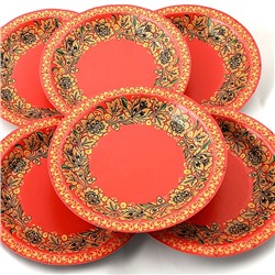 96973 Набор тарелок 6 шт 190мм N28 красна с цветами