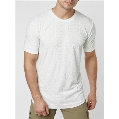 Мужская футболка однотонная белого цвета 221491Bl