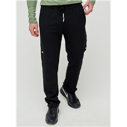 Трикотажные брюки мужские черного цвета 2226Ch