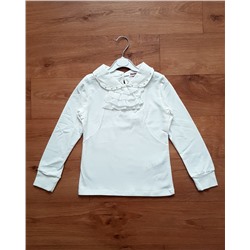 Школьная блузка с жемчугом (6073)