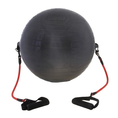 Мяч гимнастический с эспандером d=65, 1000 гр, до 90 кг, МИКС
