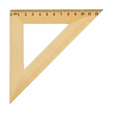 Треугольник деревянный 45°, 12 см