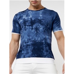 Мужская футболка варенка темно-синего цвета 221004TS