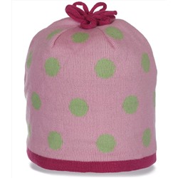 Женственная розовая зимняя шапка утепленная флисом милый обворожительный дизайн  №3479