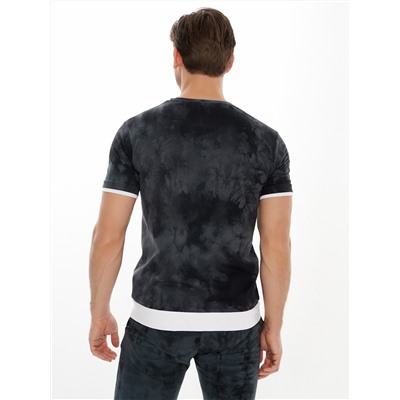 Мужская футболка варенка темно-серого цвета 221004TC