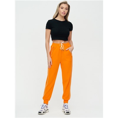 Спортивные брюки женские оранжевого цвета 1306O