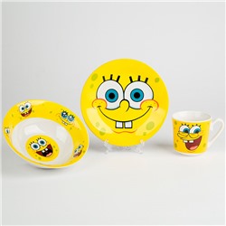 Набор детской посуды "Губка Боб - Солнечный" 3предмета SBS3-1 в подарочной упаковке