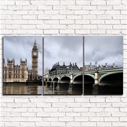 Модульная картина Пасмурный Лондон 3-1