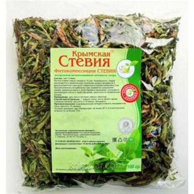 Воздушно-сухой лист Крымской Стевии (упаковка 100 гр)