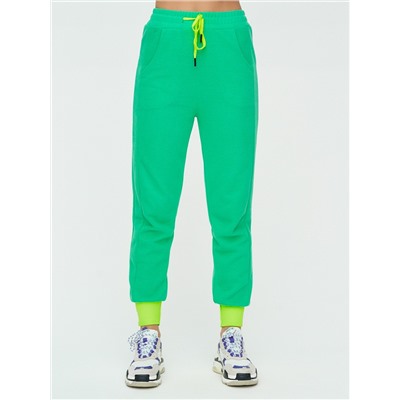 Спортивные брюки женские зеленого цвета 1307Z