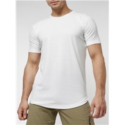 Мужская футболка однотонная белого цвета 221487Bl