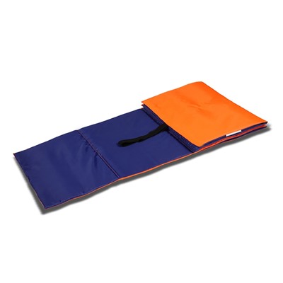 Коврик гимнастический детский 150х50см, цвет оранжево-синий