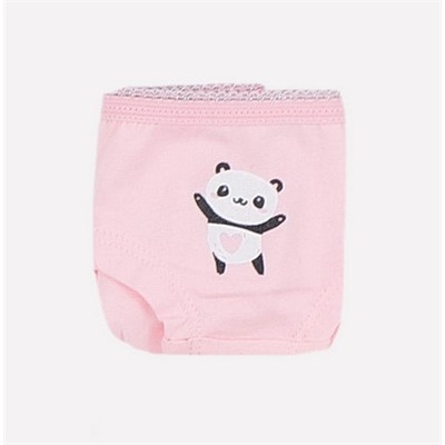 Трусы для девочки Crockid К 1964-3 пыльно-розовый, белый, панды (панды)