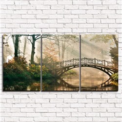 Модульная картина Туманный мост 3-1