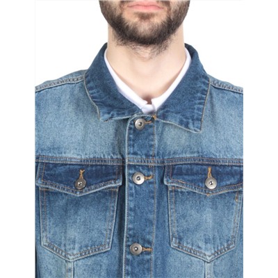 5922 BLUE Куртка джинсовая мужская VH JEANS (80% хлопок, 15% полиамид, 5% спандекс) размеры 44-46-48-50-52-54