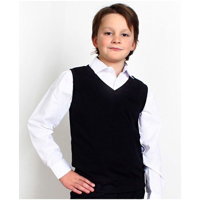 Школьный комплект для мальчика(жилет,брюки и рубашка-поло) 83811-6630-60111