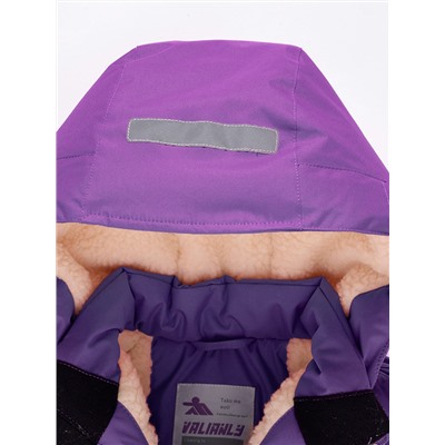 Горнолыжный костюм Valianly детский темно-фиолетового цвета 9004TF
