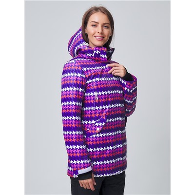 Женский зимний горнолыжный костюм  темно-фиолетового цвета 01937TF
