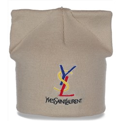 Милая незаурядная шапка с ушками Yves Saint Laurent в гардероб очаровательным девушкам  №4610