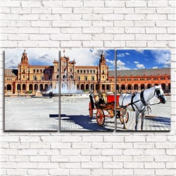 Модульная картина Площадь в Испании 3-1