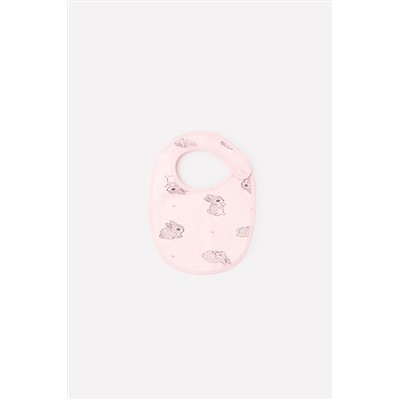 Фартук-нагрудник для девочки Crockid К 8502 зайчики и сердечки на светло-розовом