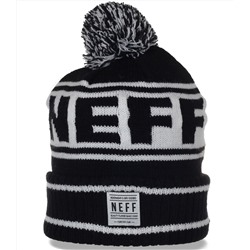 Мужская шапка Neff. Фирменная модель современного дизайна в черно-белом цвете. 100% комфорт и тепло №4159