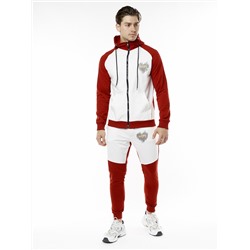 Спортивный костюм трикотажный красного цвета 9150Kr