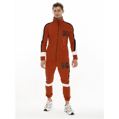 Спортивный костюм трикотажный оранжевого цвета 9156O