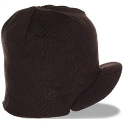 Практичная шапка-кепка в лаконичном мужском стиле. Теплый головной убор на каждый день №4623