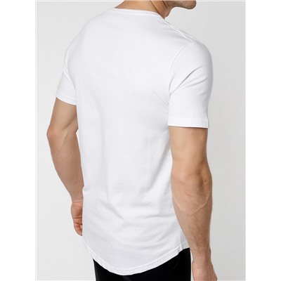 Мужская футболка с надписью белого цвета 221146Bl