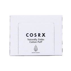 Хлопковые паффы для снятия макияжа [COSRX] Naturally Embo Cotton Puff  (80 штук)