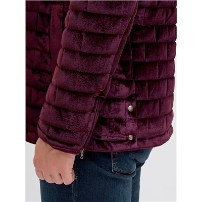 Куртка велюровая классическая Valianly фиолетового цвета 93351F