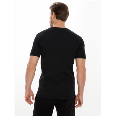 Мужские футболки с принтом черного цвета 221414Ch