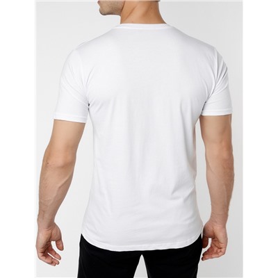 Мужские футболки с принтом белого цвета 221418Bl