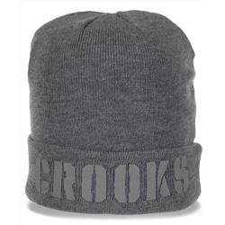 Повседневная стильная мужская шапка с отворотом от Crooks №4649