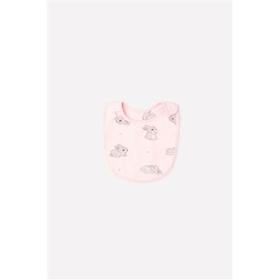 Фартук-нагрудник для девочки Crockid К 8502 зайчики и сердечки на светло-розовом