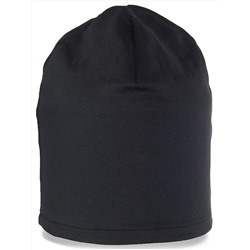 Мужская черная шапка бини - такой лаконичный головной убор должен быть в гардеробе каждого молодого человека №5168