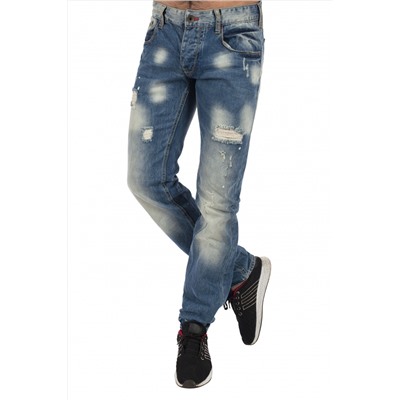 Потертые мужские джинсы Armani Jeans – стильный силуэт, мягкие переходы цвета. Специально для тех, «кто знает и понимает» №515/1