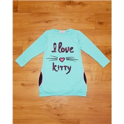 Туника со стразами “I Love Kitty” (2324)