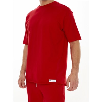 Костюм штаны с футболкой красного цвета 221113Kr